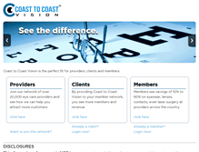 Tablet Screenshot of coasttocoastvision.com